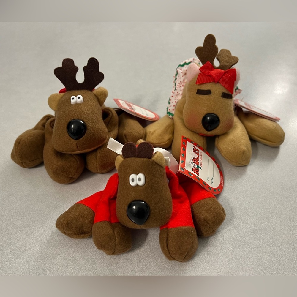 NWT Vintage Hallmark Rodney & Friends Collectors Reindeer. 1979, 1984, 1986.